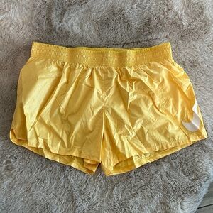 Nike Women's Bright Yellow Athletic Shorts